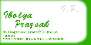 ibolya prazsak business card